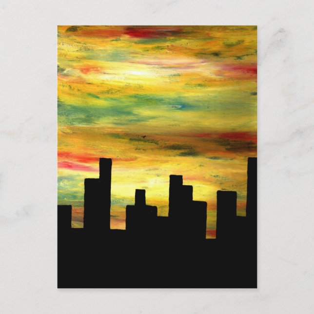 city silhouette postcard (Front)