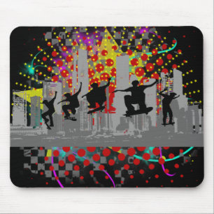 City Skateboarding Mouse Mat