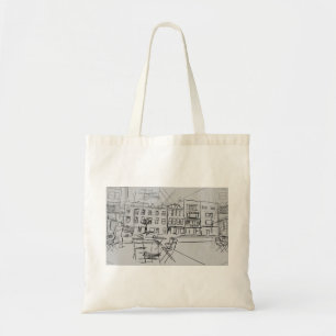 City Sketch while Shopping on Tote Bag