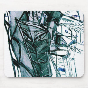 CITY SKETCHER WHITE MOUSE MAT