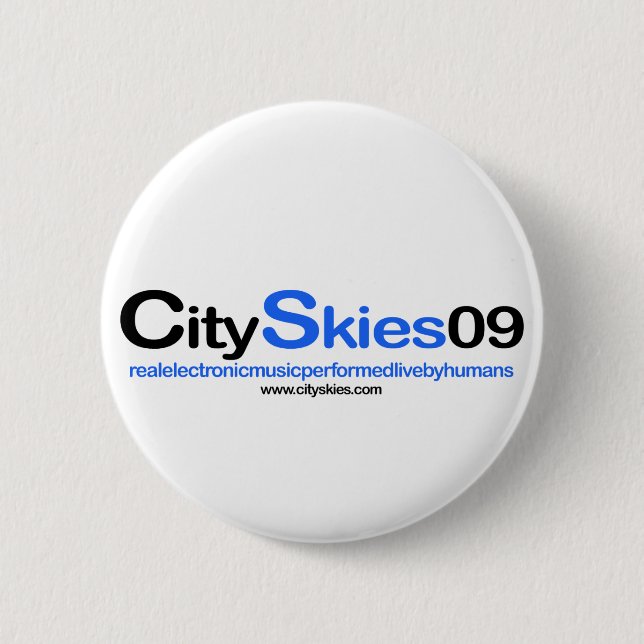 City Skies 09 Logo Pin Button (Front)