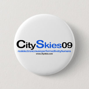 City Skies 09 Logo Pin Button
