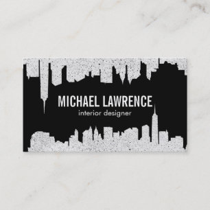 City Skyline   Abstract (speckled) Business Card