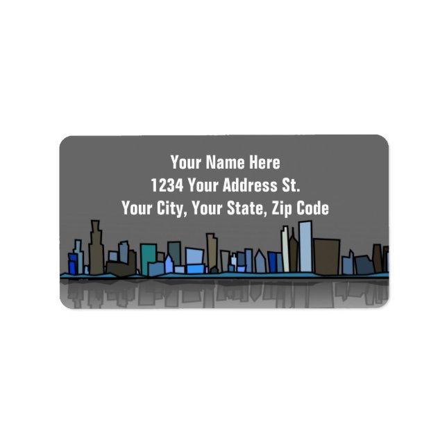 City Skyline Address Labels (Front)