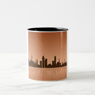 City Skyline At Dawn Mug