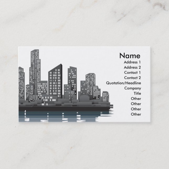 City skyline business card background (Front)