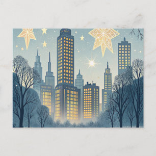 City Skyline Hanukkah Greeting Card