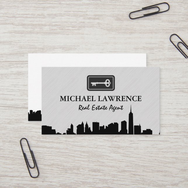 City Skyline | Key Business Card (Front/Back In Situ)