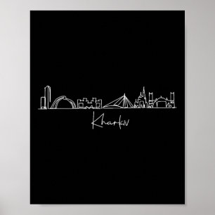City Skyline Kharkov Kharkiv Ukraine Poster