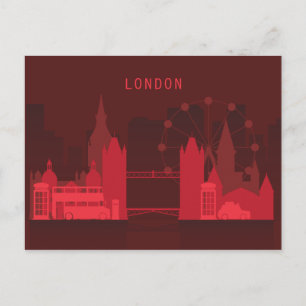 City Skyline London, England Postcard