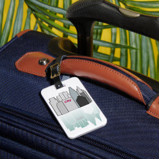 City skyline luggage tags