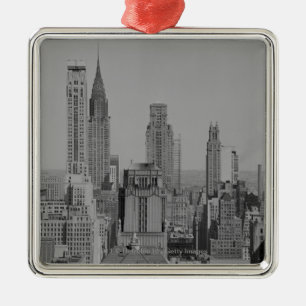 City skyline metal tree decoration