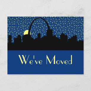 City Skyline New Address Postcard St. Louis