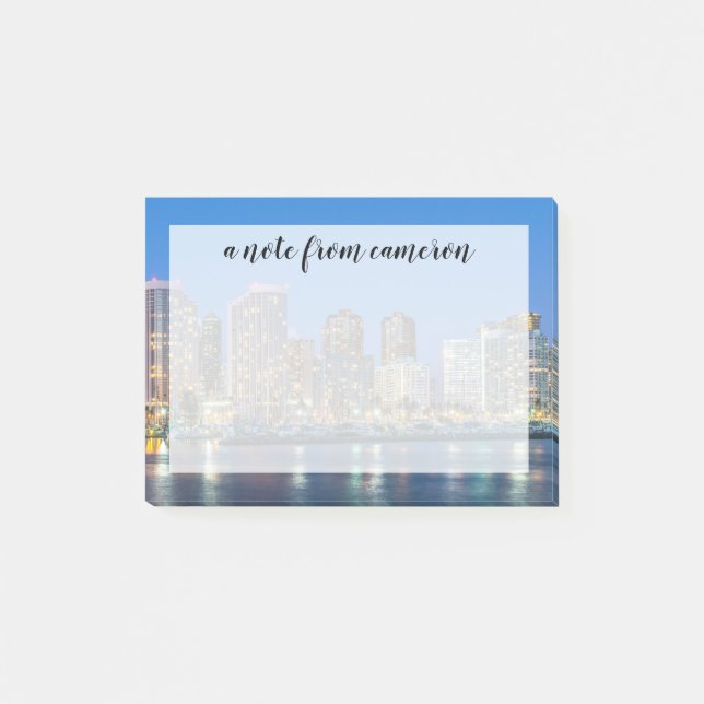 City Skyline of Waikiki Post-it Notes (Front)