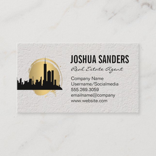 City Skyline | Real Estate Business Card (Front)