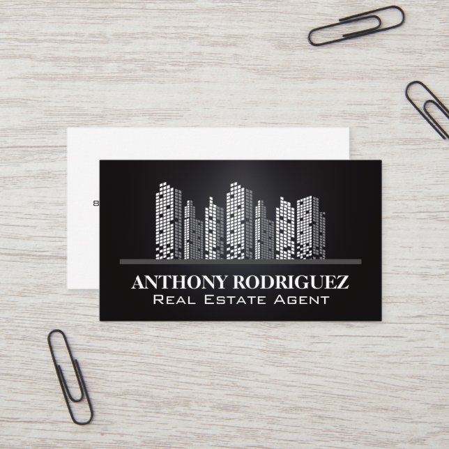 City Skyline | Real Estate Business Card (Front/Back In Situ)