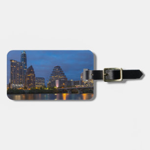 City Skyline Reflects Into Lady Bird Lake Luggage Tag