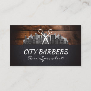 City Skyline   Scissors Business Card