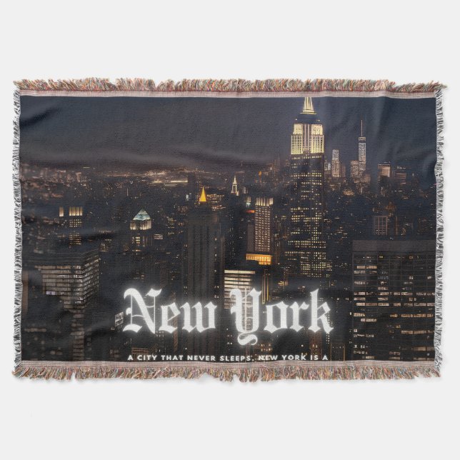 City Skyline  Throw Blanket (Front)