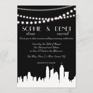 City Skyline Wedding Invitation