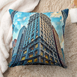 City Skyscraper Art Cushion