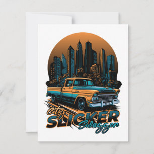  City Slicker Swagger - Vintage Truck Holiday Card