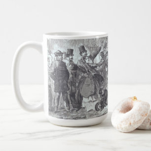 CITY SNOW SLIDE (1860) Vintage Art Christmas Mug