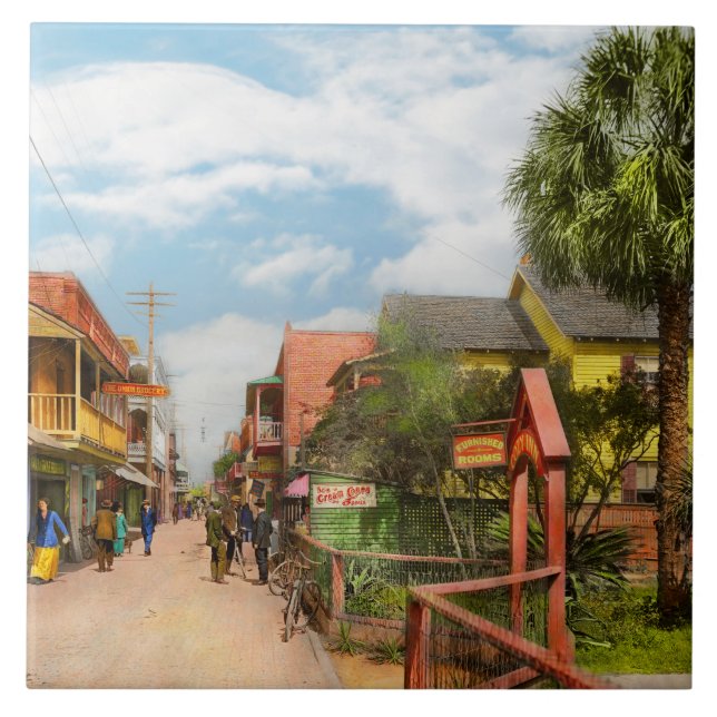 City - St Augustine Florida - Cozy Inn 1908 Tile (Front)