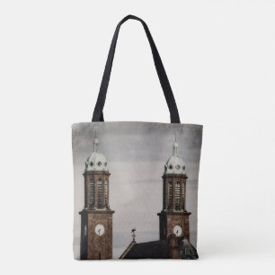 City Steeples With Crow Tote Bag