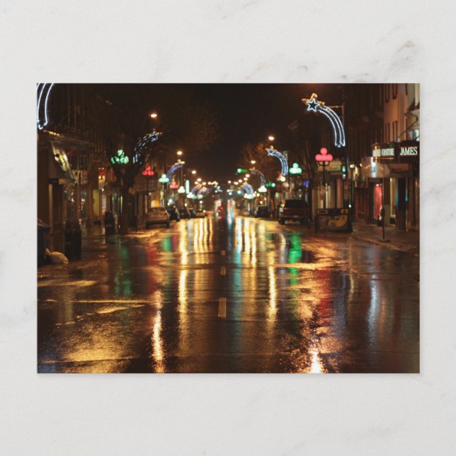 City street at  night postcard (Front)