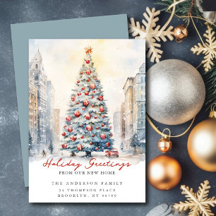 City Street Christmas New Address Announcement