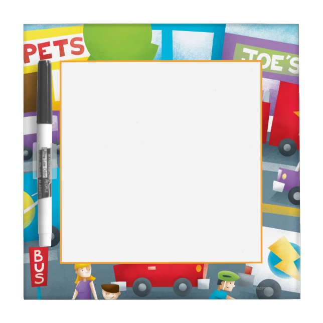 City Street Dry Erase Board (Front)