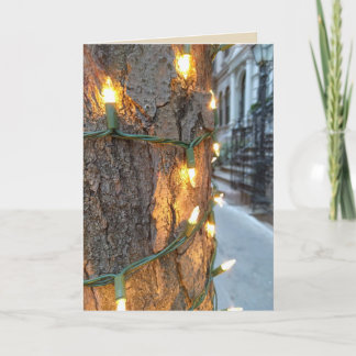 City Street Lights Holiday Card