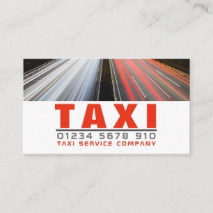 City Street Lights, Taxi Cab Firm, Price List Business Card