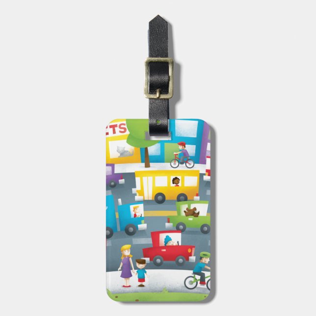 City Street Luggage Tag (Front Vertical)