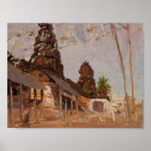 City street – study. From the journey to India  Poster