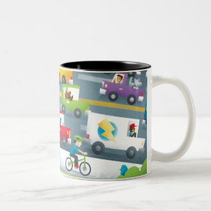City Street Two-Tone Coffee Mug