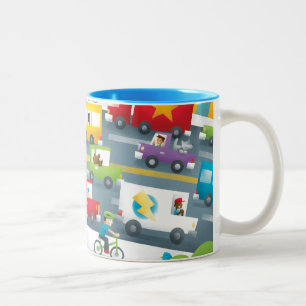 City Street Two-Tone Coffee Mug