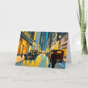 City Streets Magazine Illustration Thank You Card