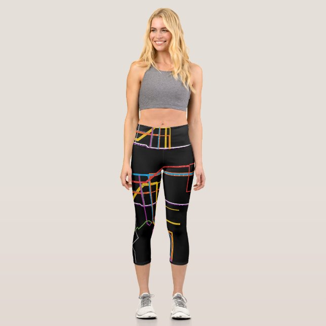 City subway map capri leggings (Front)