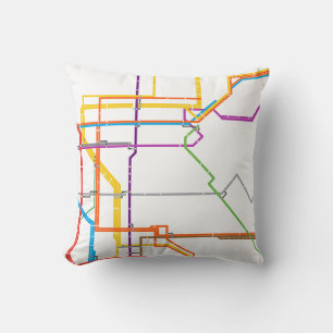 City subway map cushion