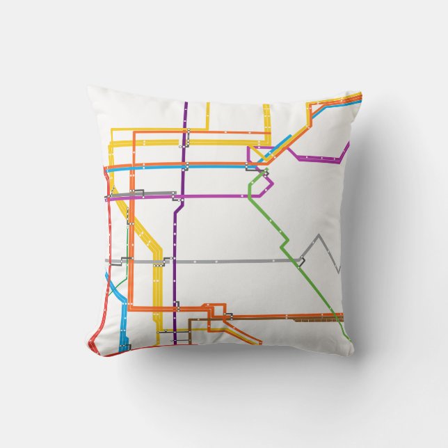 City subway map cushion (Front)