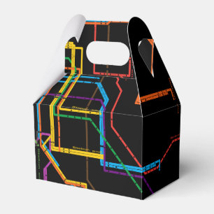 City subway map favour box