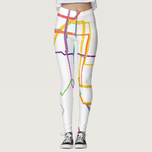 City subway map leggings