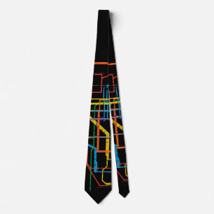 City subway map tie