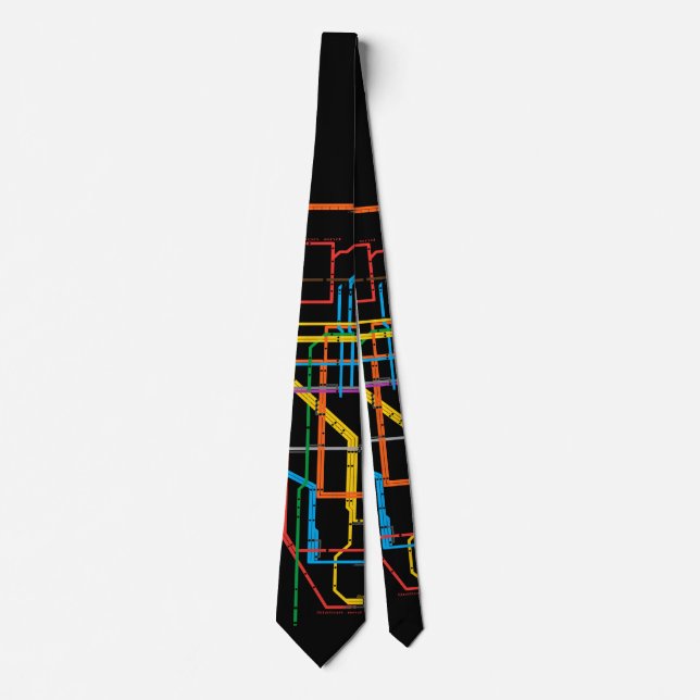 City subway map tie (Front)