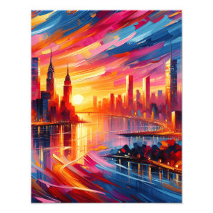 CITY SUNSET PHOTO PRINT