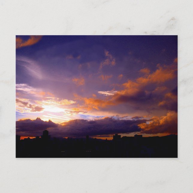 City sunset postcard (Front)