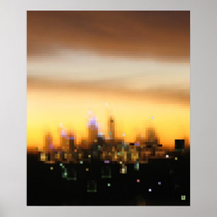 City sunset poster