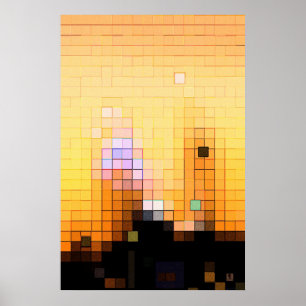City sunset poster